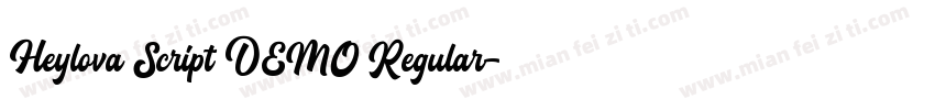 Heylova Script DEMO Regular字体转换